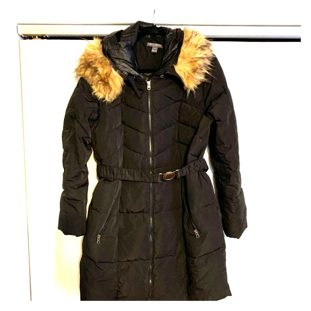 Pea in a pod black maternity down coat